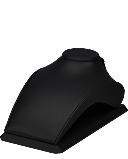 Black Vienna large curved laydown neckform with velcro and hooks for securing chains.
