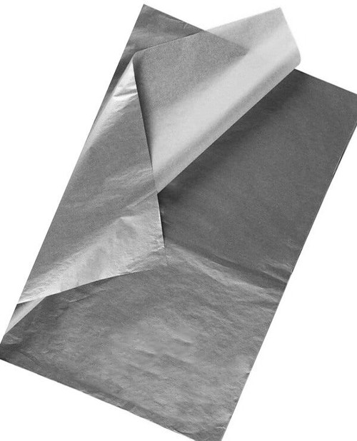 Silver gift wrapping tissue paper