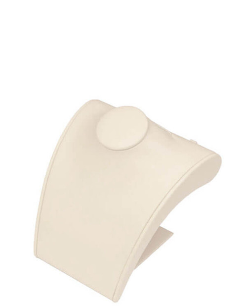 Beige Vienna small/medium curved adjustable neckform with velcro and hooks for securing chains.