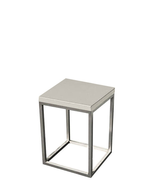 Champagne paradiso linea leatherette color swatch for small riser platform stainless steel base