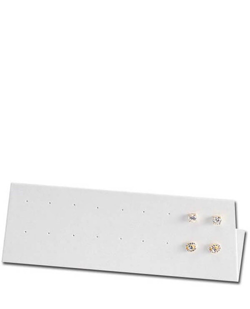 White vienna leatherette 10 pair stud earring jewelry display