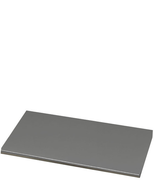 Dark grey palladium leatherette color swatch for large Riser platform stainless steel base