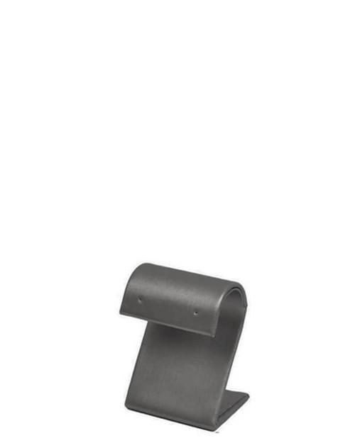 Dark grey palladium linea leatherette small earring flap display 