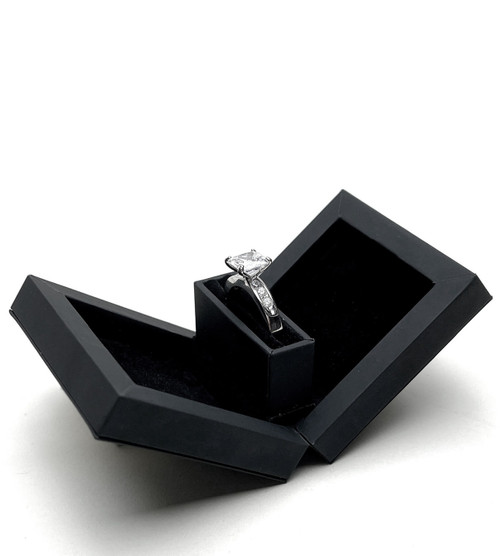 The Big Question Single slot ring proposal jewelry gift and presentation box