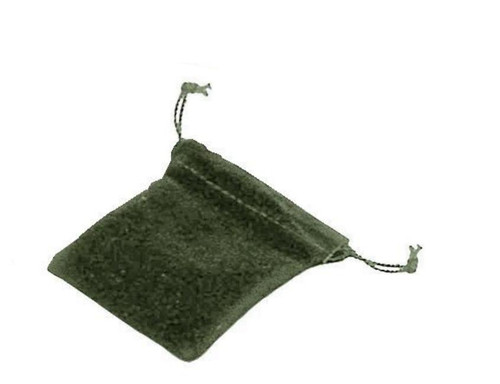 Hunter Green suede drawstring pouch