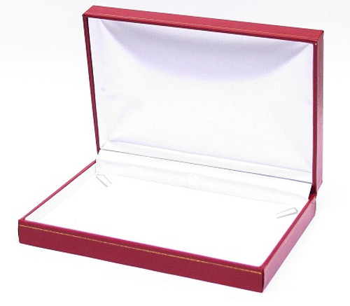 Classic Leatherette red Medium Necklace jewelry gift box