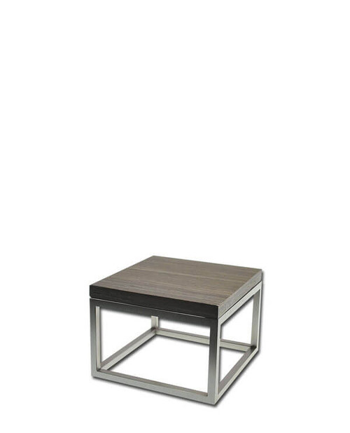 Small highlight Riser platform with ebony wood top and stainless steel base