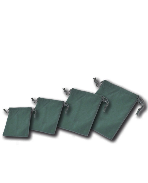 Shadow suede draw string pouches - 4 sizes