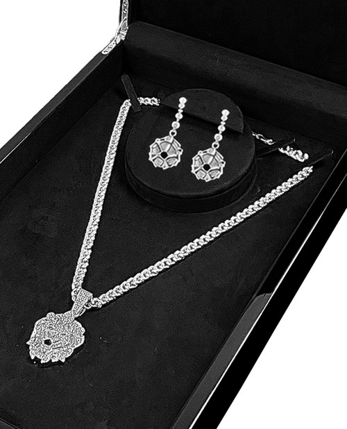 Earring attachment add-on with earring and necklace