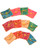 Various colored snap button pouches, 12 pack, various designs.