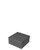 Riser platform with dark grey palladium linea leatherette top and base
