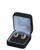 Soft black suede single earring or pendant jewelry gift box with matching suede interior.
