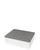 Medium riser platform with dark grey palladium linea leatherette top and pearl luna linea base