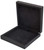 Dark patterned wood large necklace jewelry display or presentation box with black suede interior