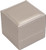 Champagne leatherette small box exterior with exterior top stitching