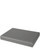 Large Riser platform with dark grey palladium linea leatherette top with rounded edges and base