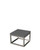 Dark grey palladium linea leatherette color swatch for small riser platform stainless steel base