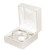 Pearl off-white textured medium C bangle jewelry box with matching pearl off-white interior