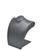 Dark Grey palladium linea small/medium curved adjustable neckform with velcro and hooks for securing chains.