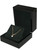 Glossy piano black wood medium earring or pendant jewelry display or presentation box with black suede interior