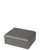 Medium Riser platform with dark grey palladium linea leatherette top with rounded edges and base