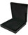 Glossy piano black wood necklace jewelry display or presentation box with black suede interior