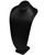 Black Vienna leatherette tall window neckform jewelry display with wire hooks and velcro on back.