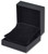 Designer matte black bangle or watch pillow jewelry box exterior with black veltex interior.