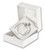 Pearl off-white textured hoop earring jewelry box with matching pearl off-white interior