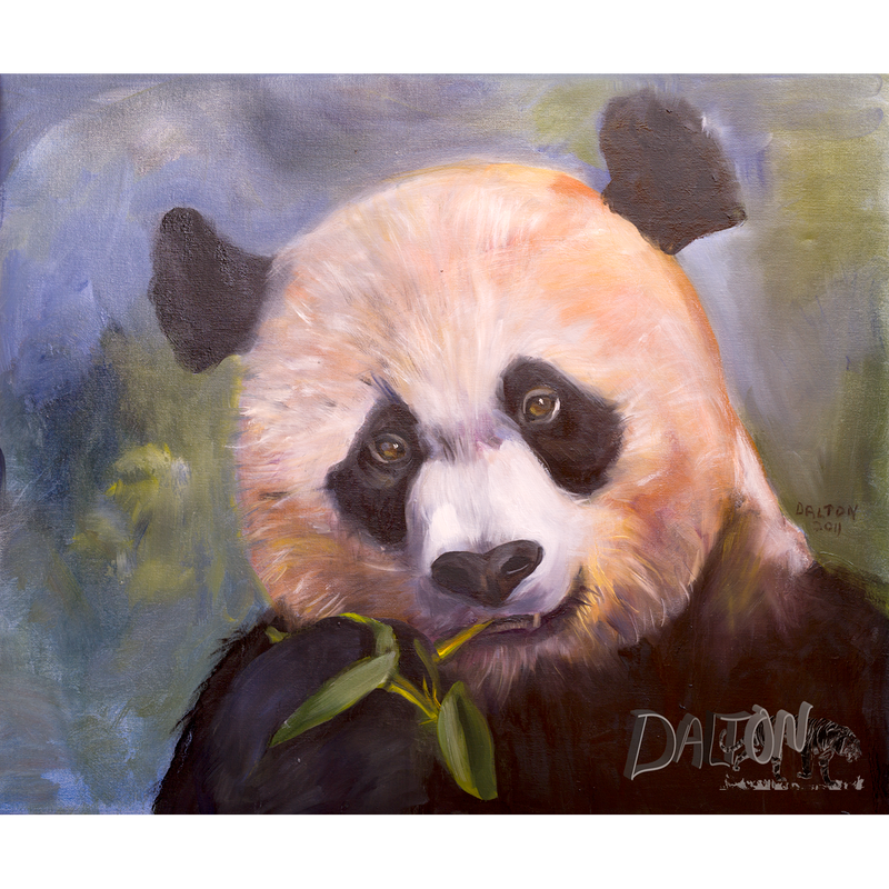 "Panda with Bamboo"