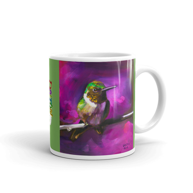 Hummingbird - Mug - 11oz sturdy and glossy with a vivid print that'll withstand the microwave and dishwasher. • Ceramic - $15.99