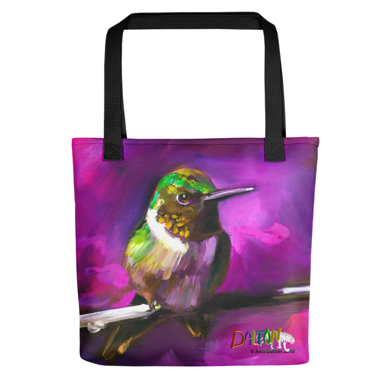 Hummingbird - Tote Bag - 100% polyester, 15" x 15", Holds 2.6 gal, holds 44 lbs. - $34.95