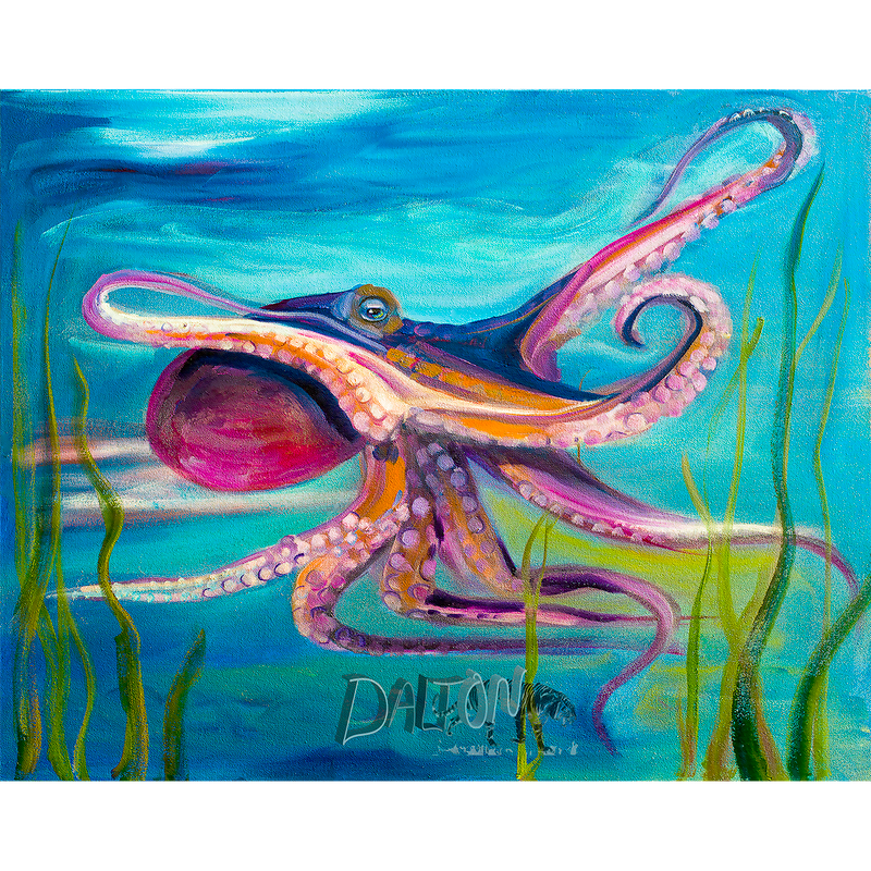 Squid  - Original: Oil Painting - 24" x 20" - $450.00