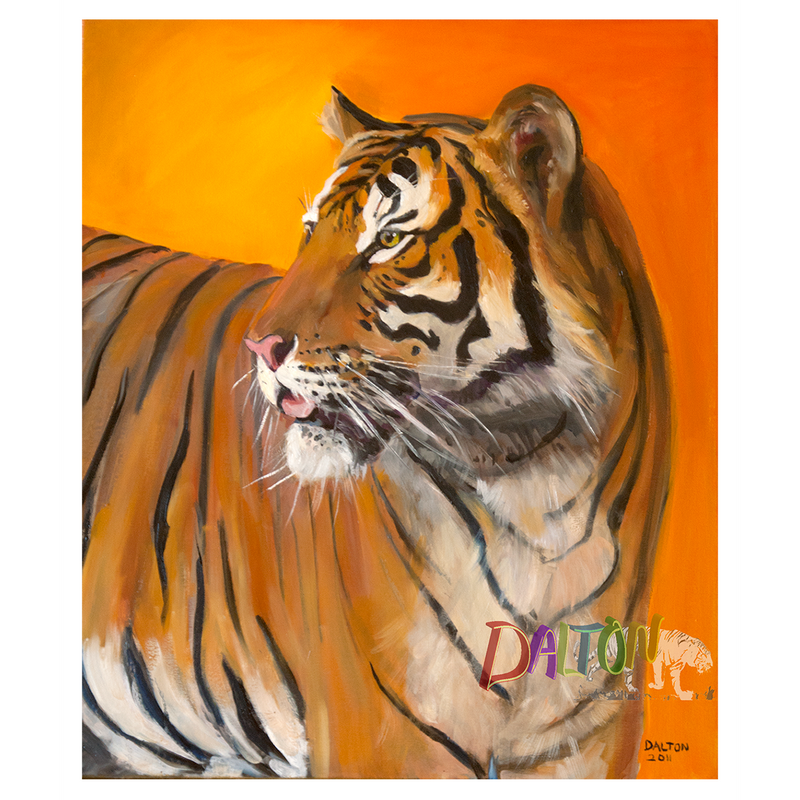 Tiger  - Canvas Print: with a white canvas border - 17" x 14" - $69.00