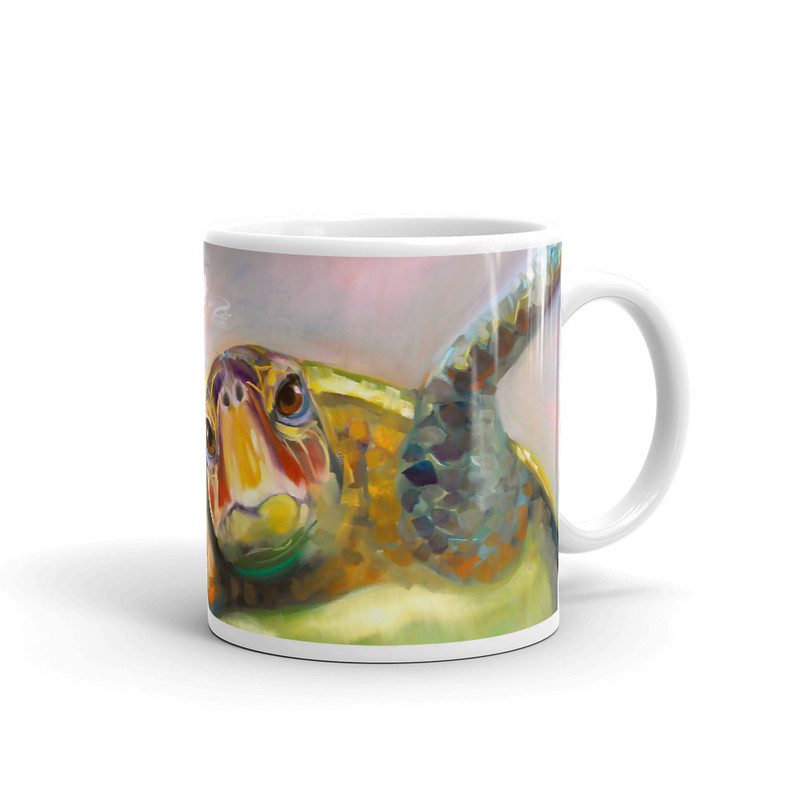 Sea Turtle - Mug - 11oz sturdy and glossy with a vivid print that'll withstand the microwave and dishwasher. • Ceramic-$15.99