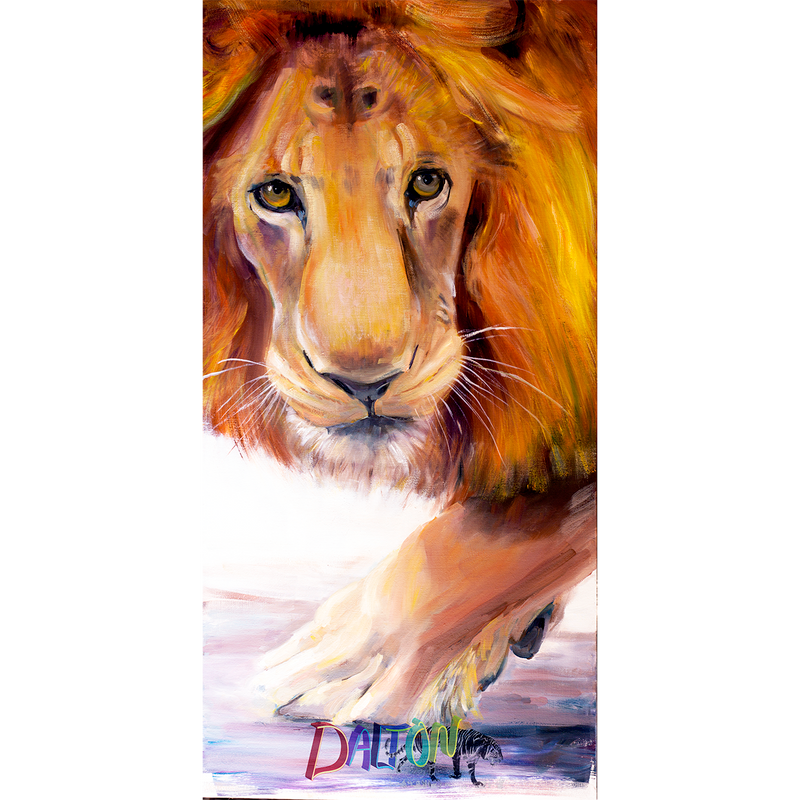 Lion - Original: Oil Painting - 24" x 48" - $1000.00