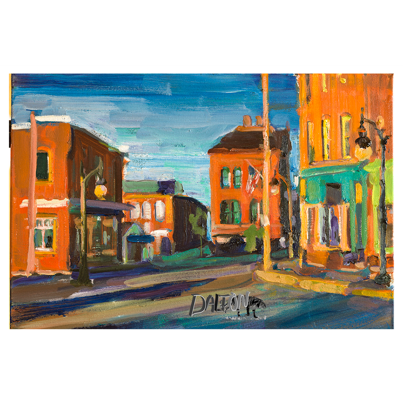 Eastport - Hand-painted frame over canvas print - 24" x 15" - $69.00