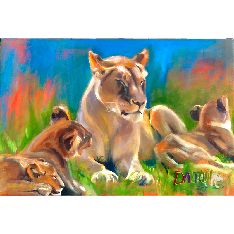 Lions - Oil Painting - 24 x 30 - $400.00