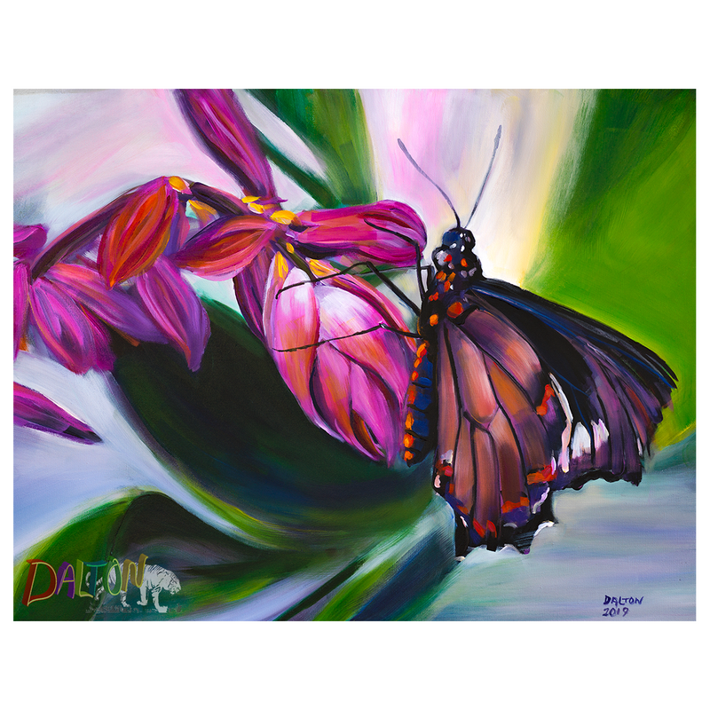 Butterfly - Canvas Print: with white canvas border - 17" x 12" - $69.00