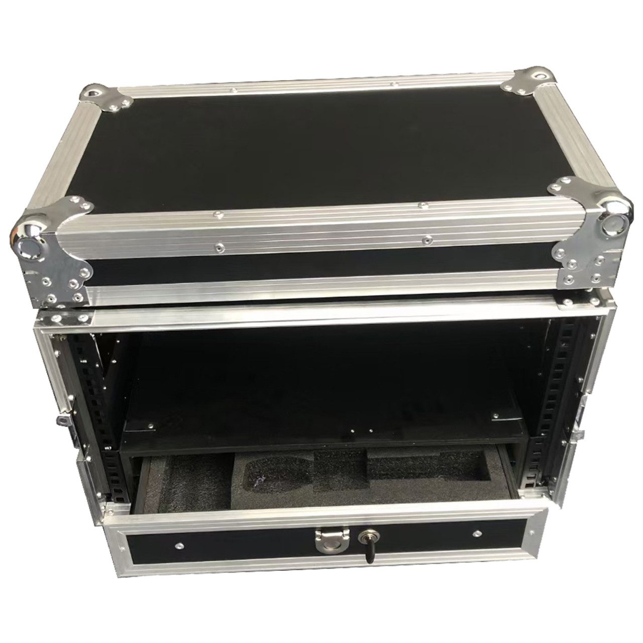 Two-door Wireless Microphone Flight Case with Antenna Window (A10)