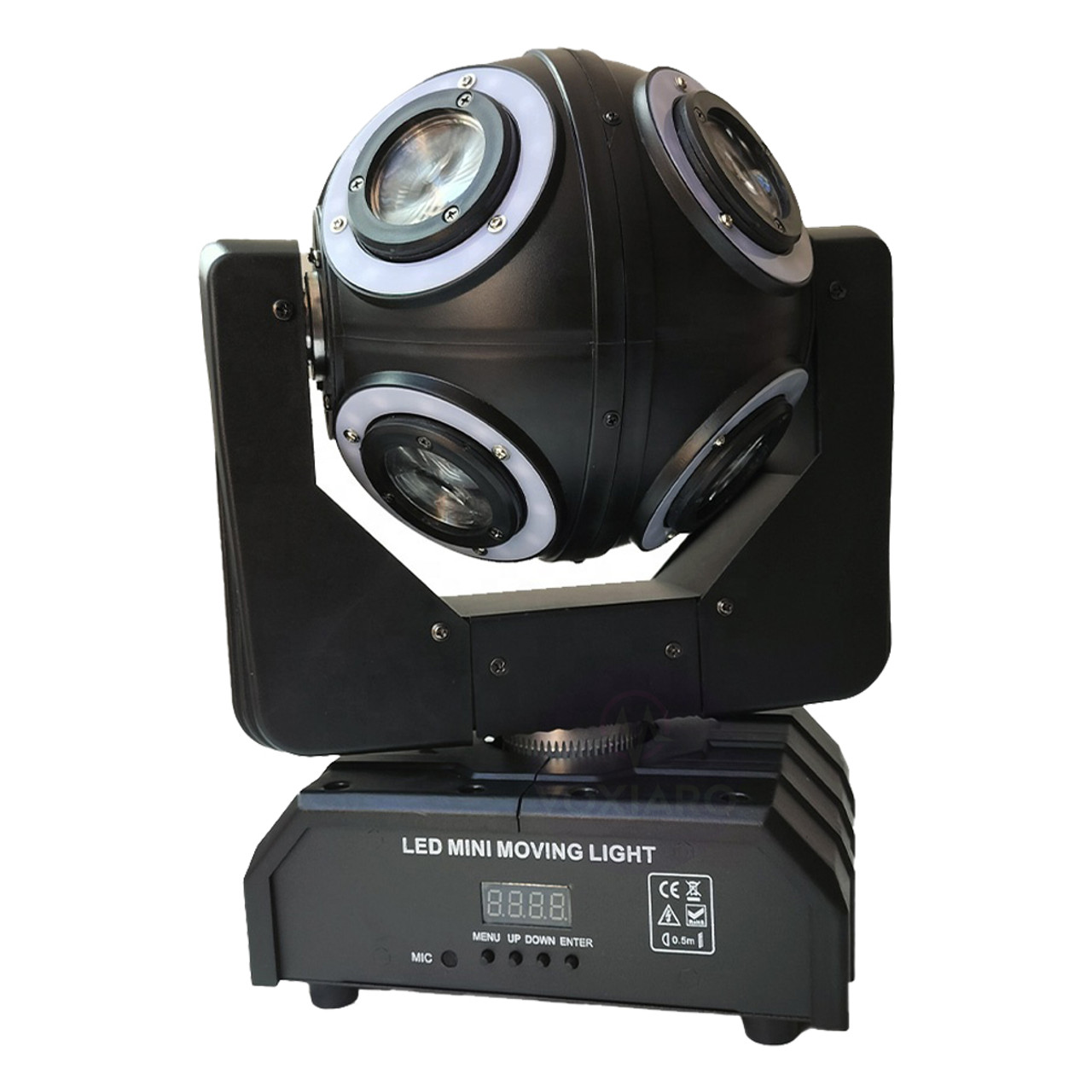 8 Eyes LED Beam Moving Head Light with LED Strip