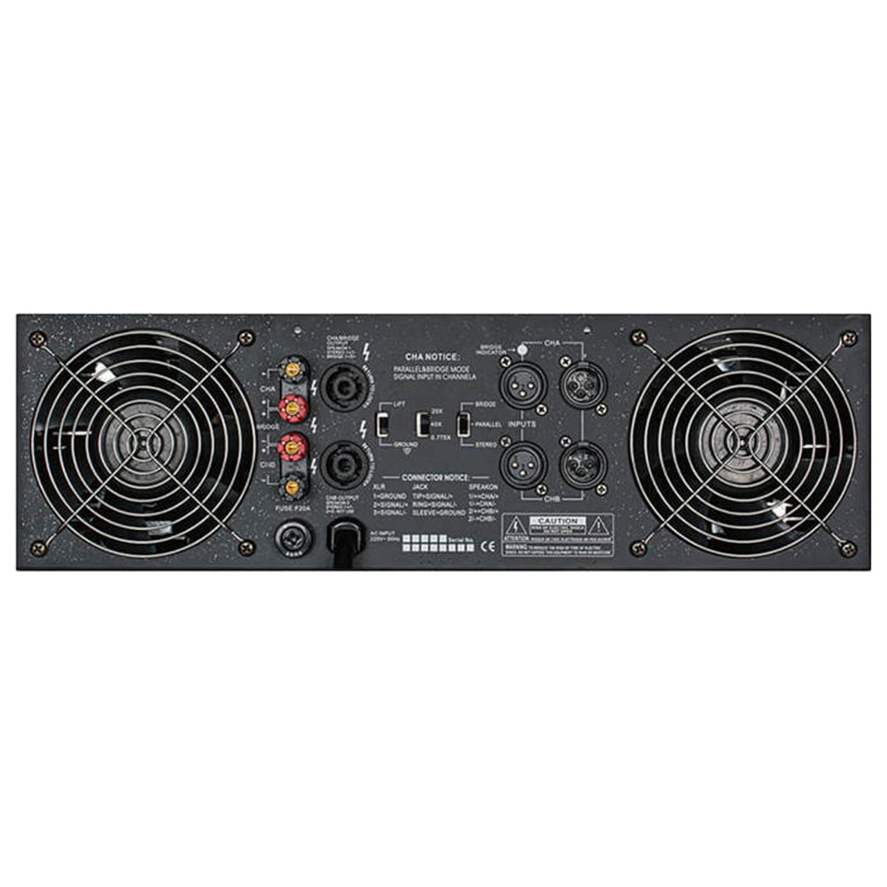 2-Channel 3U Professional Power Amplifier (Class H)