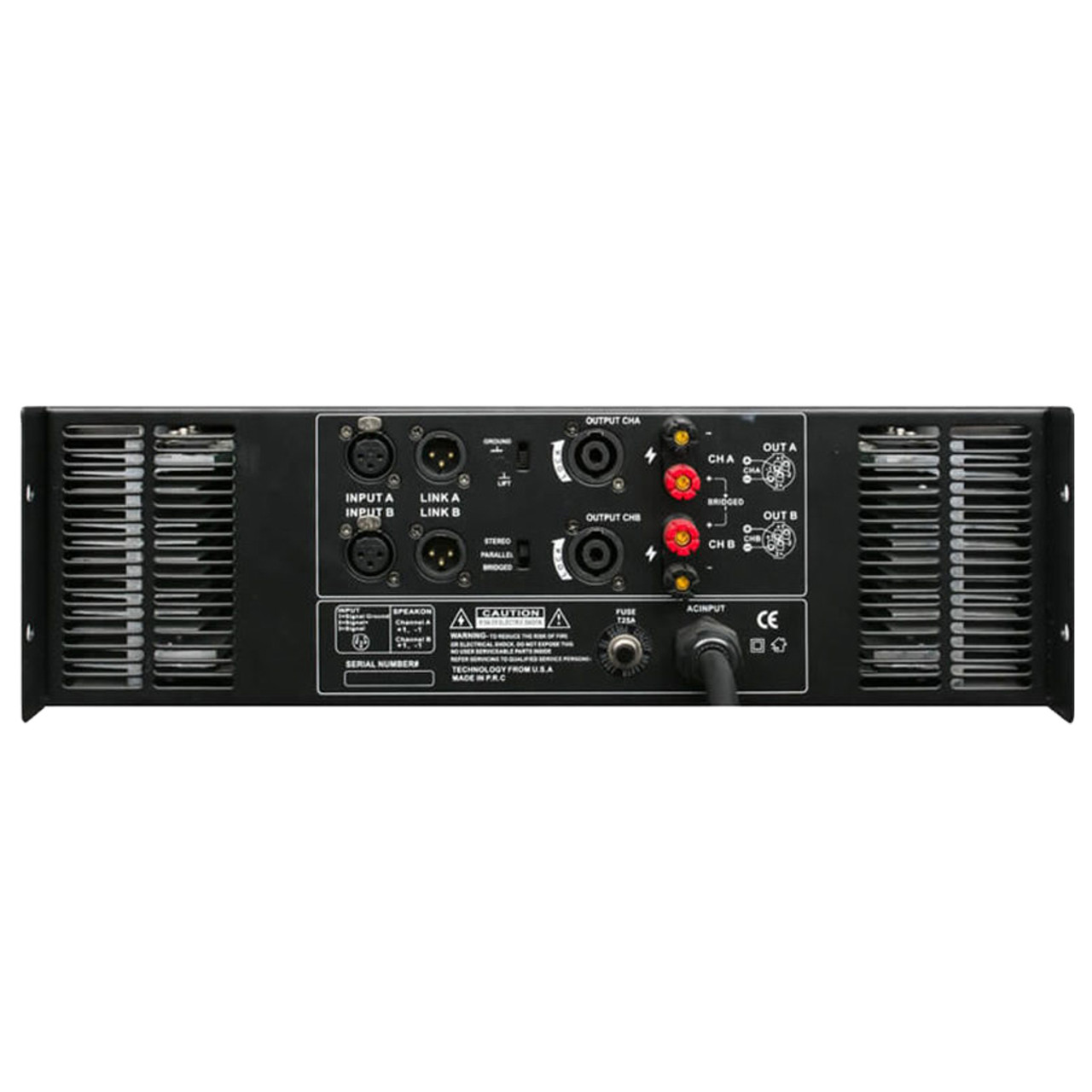 2-Channel 3U Professional Power Amplifier (Class AB)