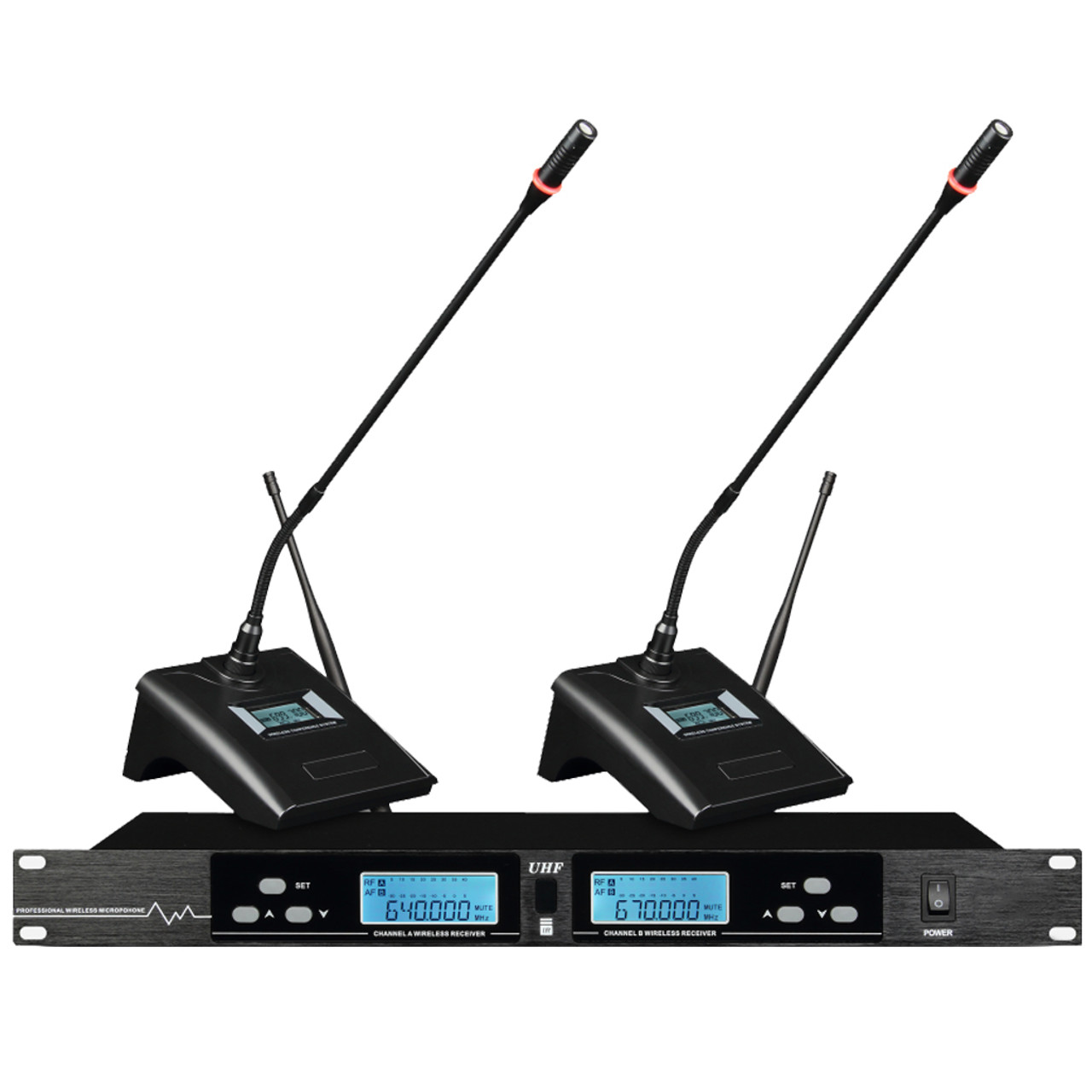UHF Professional Wireless Conference Microphone 2 Channel (A29)