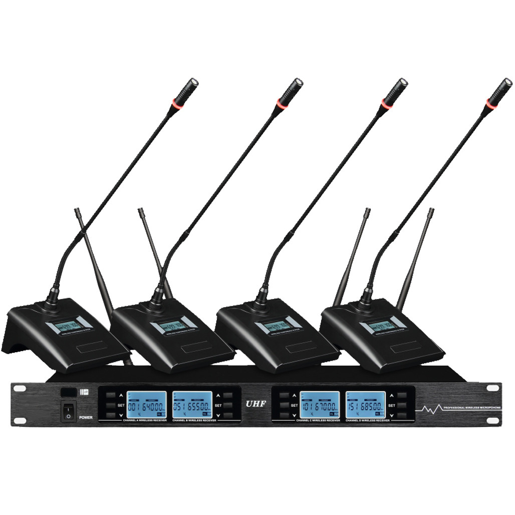 UHF Professional Wireless Conference Microphone 4 Channel (A30)
