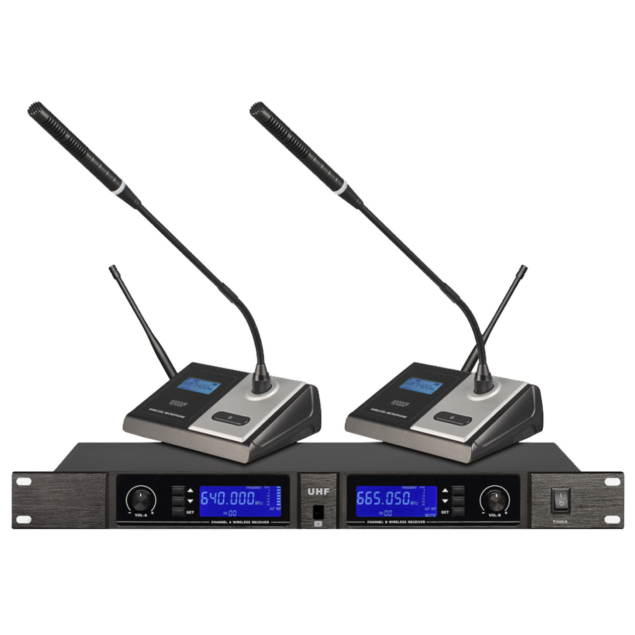 UHF Professional Wireless Conference Microphone 2 Channel (A41)