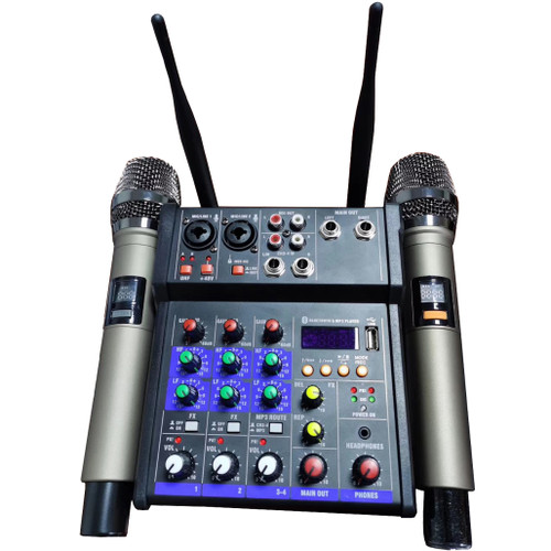 Mini 4-Channel USB Mixer with Microphone