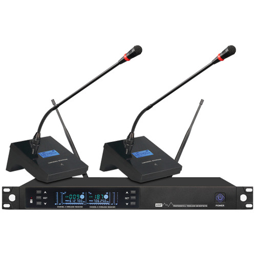 UHF Professional Wireless Conference Microphone 2 Channel (A39)