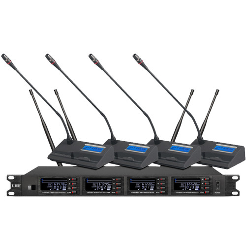 UHF Professional Wireless Conference Microphone 4 Channel (A49)