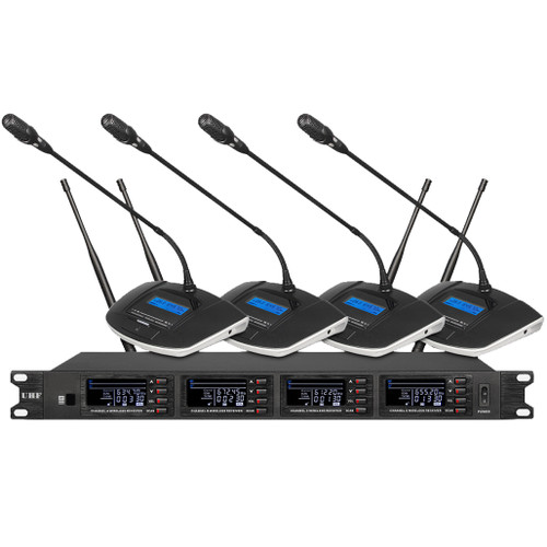 UHF Professional Wireless Conference Microphone 4 Channel (A50)